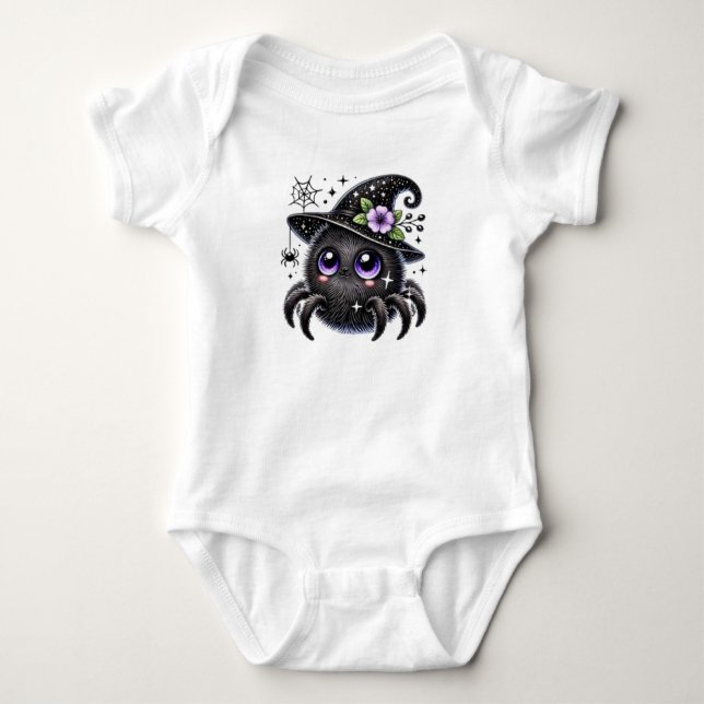 Cosmic Witch Spider Baby Bodysuit (Front)