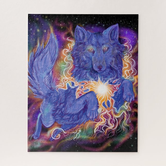 Cosmic Wolf Jigsaw Puzzle (Vertical)