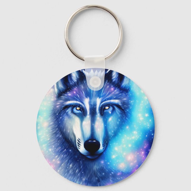 Cosmic Wolf  Key Ring (Front)