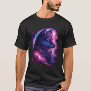 Cosmic Wolf: Majestic Nature and Universe Fusion T-Shirt