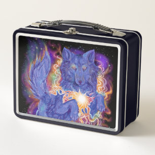 Cosmic Wolf   Metal Lunch Box