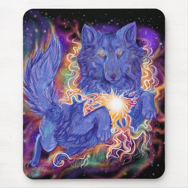 Cosmic Wolf Mouse Mat (Front)