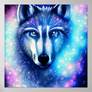 Cosmic Wolf Poster