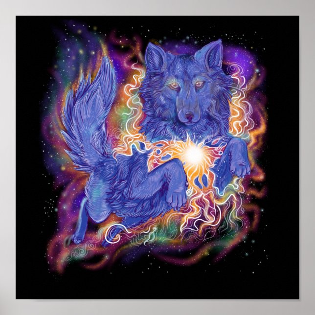 Cosmic Wolf Poster (Front)