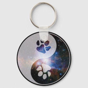 Cosmic Yin Yang Paw Keychain