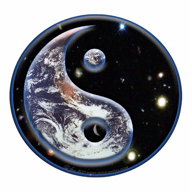 Cosmic Yin Yang Standing Photo Sculpture (Front)