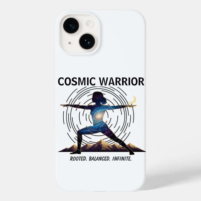 Cosmic Yoga Warrior | Galaxy Body Pose Case-Mate iPhone Case (Back)