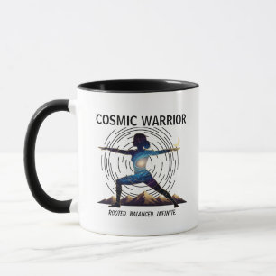 Cosmic Yoga Warrior Galaxy Body Pose Mug