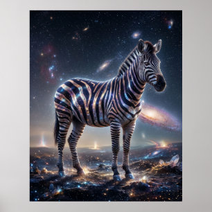 Cosmic Zebra Starlight Plains Poster