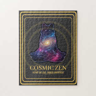 Cosmic Zen Wolf – Meditating Galaxy Spirit Animal Jigsaw Puzzle