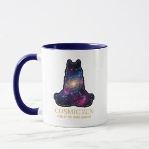 Cosmic Zen Wolf – Meditating Galaxy Spirit Animal Mug