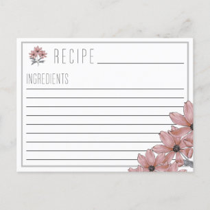 Cosmo Floral Recipe Card