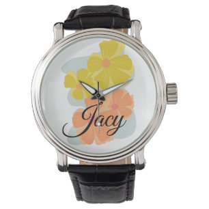 Cosmo Floral Script Name Mothers Day Watch