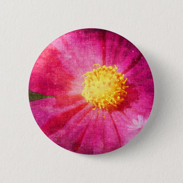 Cosmo Flower 6 Cm Round Badge (Front)