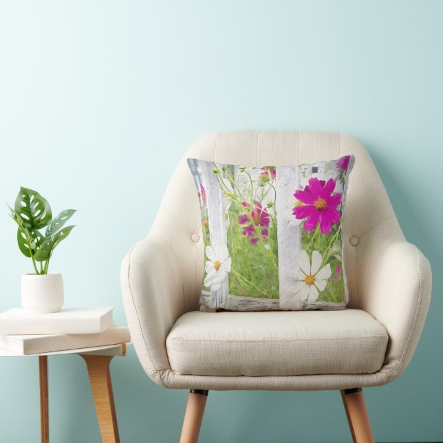 Cosmo Flower Garden With Fence Cushion (Chair)