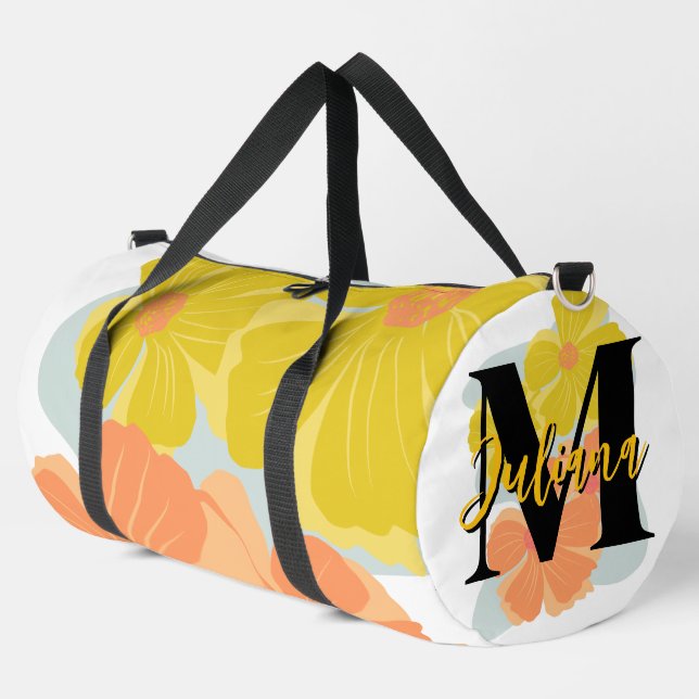 Cosmo Flowers Florals Mum Duffle Bag (Left Corner)