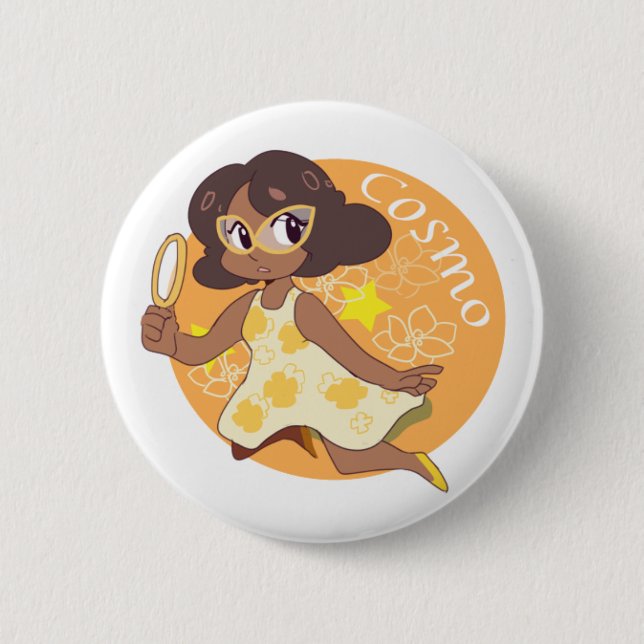 Cosmo The Space Detective 6 Cm Round Badge (Front)