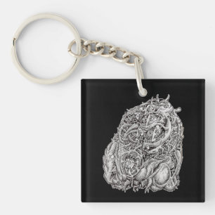 Cosmographic Head by Brian Benson Key Ring