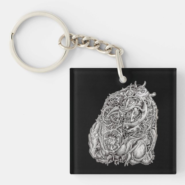 Cosmographic Head by Brian Benson Key Ring (Front)