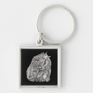 Cosmographic Head by Brian Benson Key Ring
