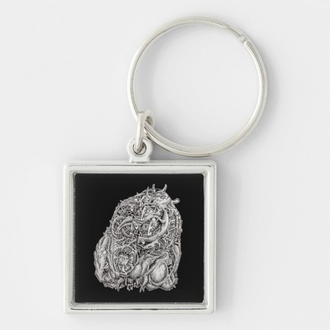 Cosmographic Head by Brian Benson Key Ring (Front)