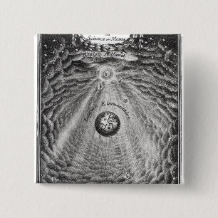 Cosmography or Science of the World 15 Cm Square Badge