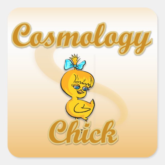 Cosmology Chick Square Sticker (Front)