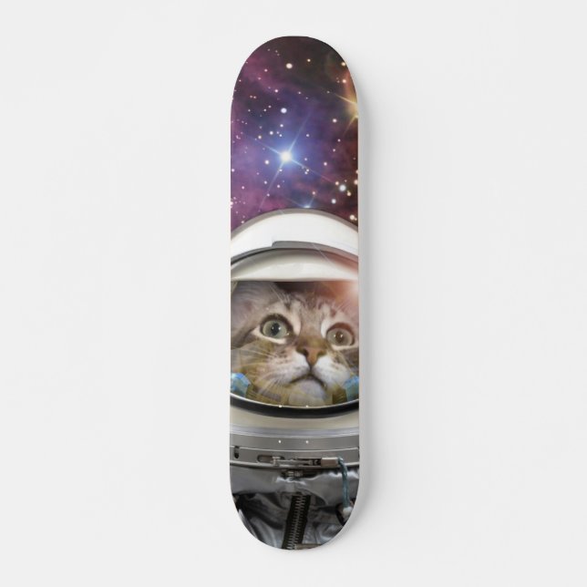 Cosmonaut cat skateboard (Front)