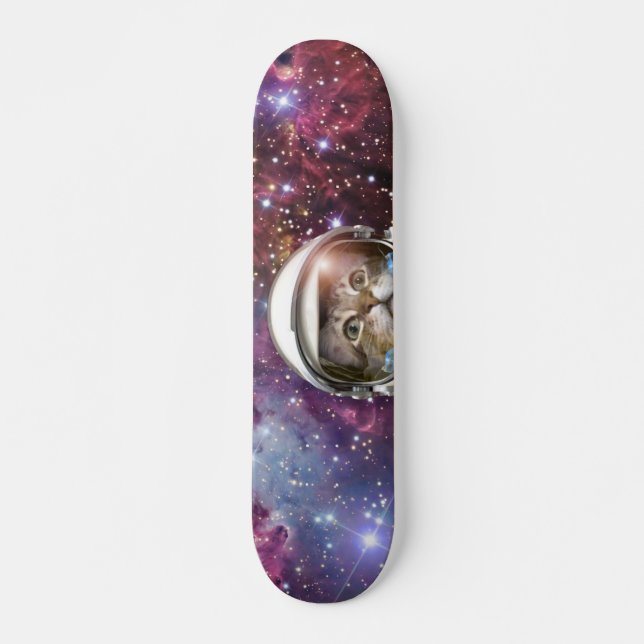 Cosmonaut cat skateboard (Front)