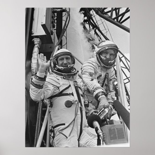Cosmonauts for the Apollo-Soyuz Test Project Poster (Front)