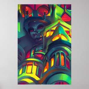 Cosmopolis of Curiosity by Wombott Poster