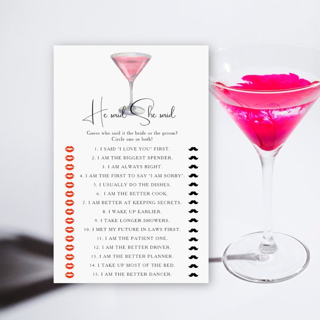 Cosmopolitan Bridal shower He said she said (Creator Uploaded)