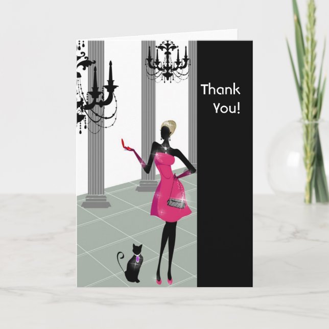 Cosmopolitan Chic Thank You Cards (Front)