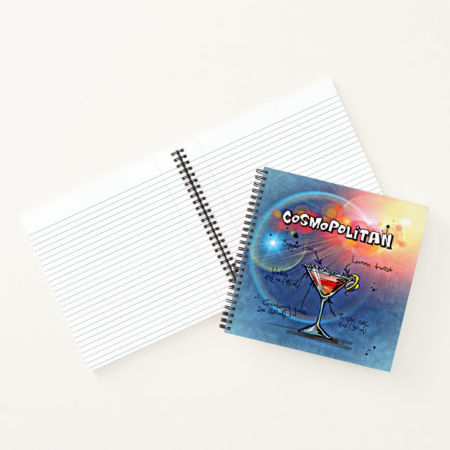 Cosmopolitan Cocktail (#2 of 12 Drink Recipe Sets) Notebook (Inside)