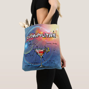 Cosmopolitan Cocktail (#2 of 12 Drink Recipe Sets) Tote Bag