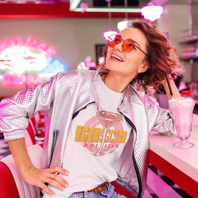 Cosmopolitan Cocktail Cosmo Summer Party Retro T-Shirt (Creator Uploaded)