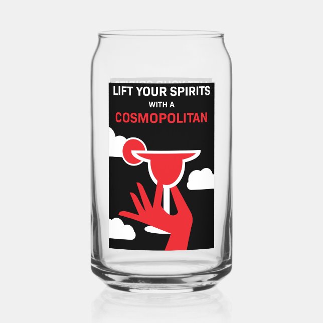 Cosmopolitan Cocktail Drink Can Glass (Front)