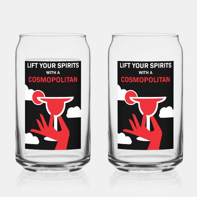 Cosmopolitan Cocktail Drink Can Glass (Front)