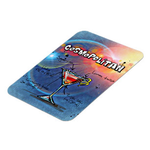 Cosmopolitan Cocktail Drink Recipe Magnet