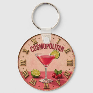 Cosmopolitan Cocktail Pink Martini Bar Decor Key Ring