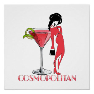 Cosmopolitan Cocktail Poster