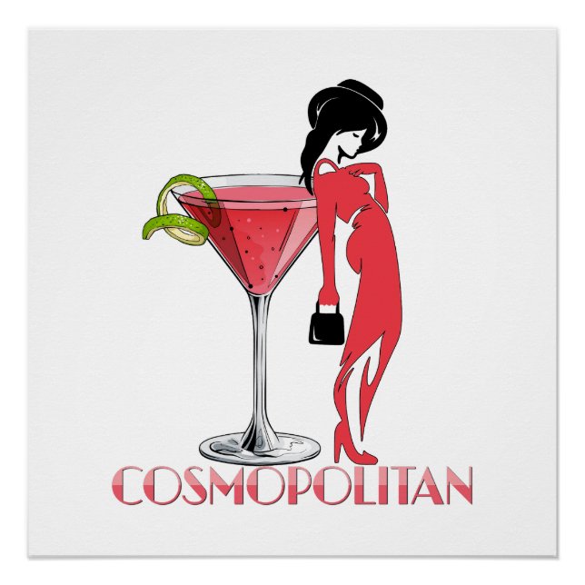 Cosmopolitan Cocktail Poster (Front)