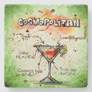 Cosmopolitan Drink Recipe Stone Coaster