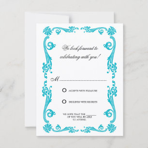 Cosmopolitan Flourish and Swirls RSVP Invitation