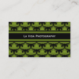 Cosmopolitan Glam Business Card, Olive Green Card