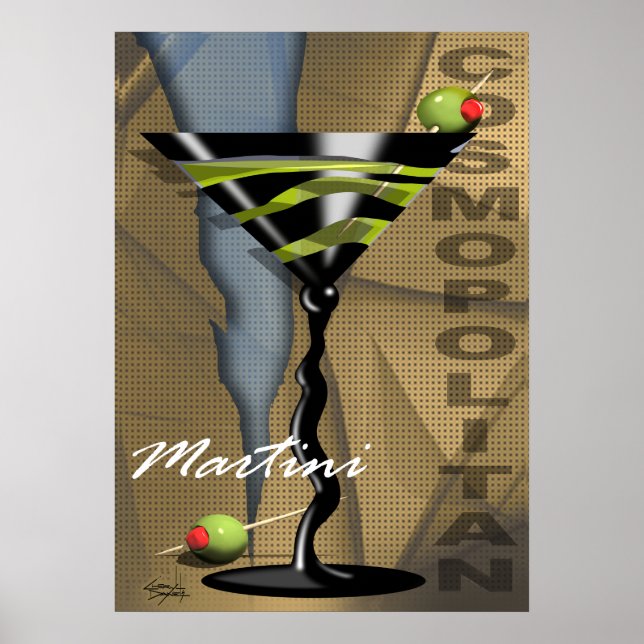 Cosmopolitan Martini | art deco Poster (Front)
