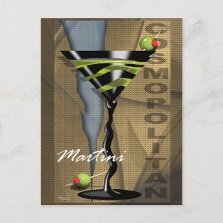 Cosmopolitan Martini Party Invitation Postcard