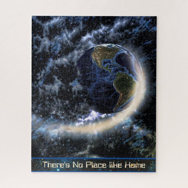 Cosmos Astronomy Celestial Planet Earth Typography Jigsaw Puzzle (Vertical)