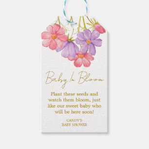 Cosmos Baby Shower Seed Gift Tags