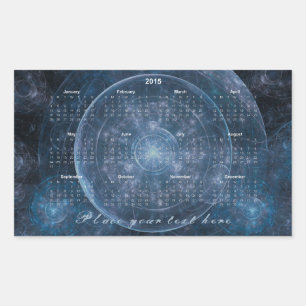 Cosmos Background 001 - Calendar 2015 Rectangular Sticker